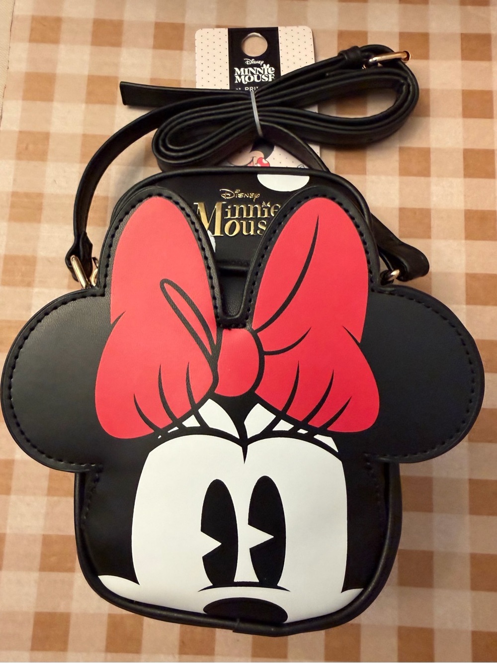 Disney Minnie Mouse Face Crossbody Bag Black Purse, Bag  Primark